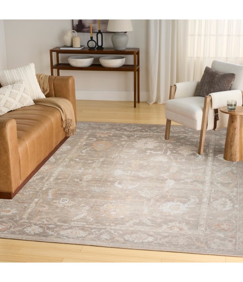 Nourison Vintage Washables Grey VWS09 9 ft. X 12 ft. Rect. Rug