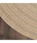 Nourison Tulum Taupe Grey TLM04 8 ft. X Round Rug