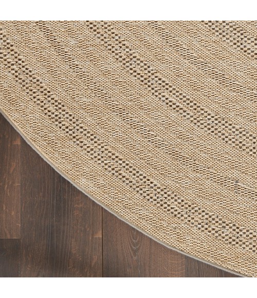 Nourison Tulum Taupe Grey TLM04 8 ft. X Round Rug