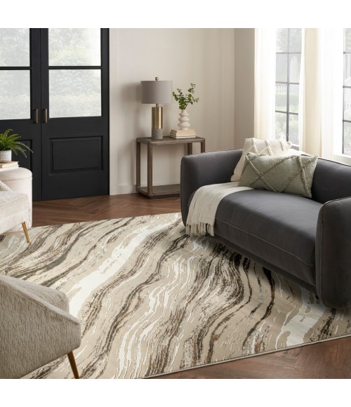 Nourison Eco-Friendly Beige Grey Rug ECO05 7 ft. 10 in. X 9 ft. 10 in. Rect. - Rugs Town Nourison Eco-Friendly Beige Grey ECO05 7 ft. 10 in. X 9 ft. 10 in. Rect. Rug