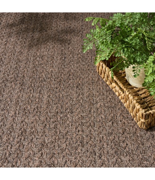 Nourison Tulum Brown TLM02 8 ft. X Round Rug