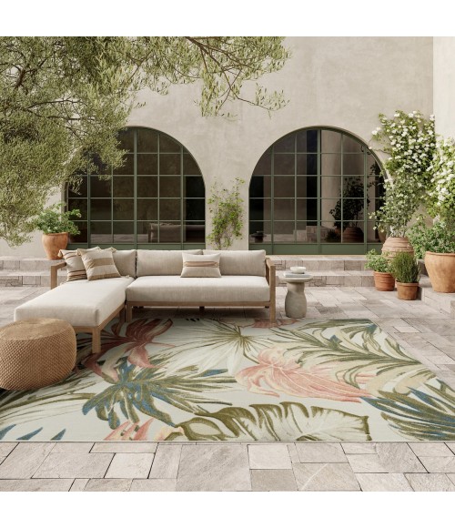Nourison Aloha Ivory Green ALH43 9 ft. X 12 ft. Rect. Rug
