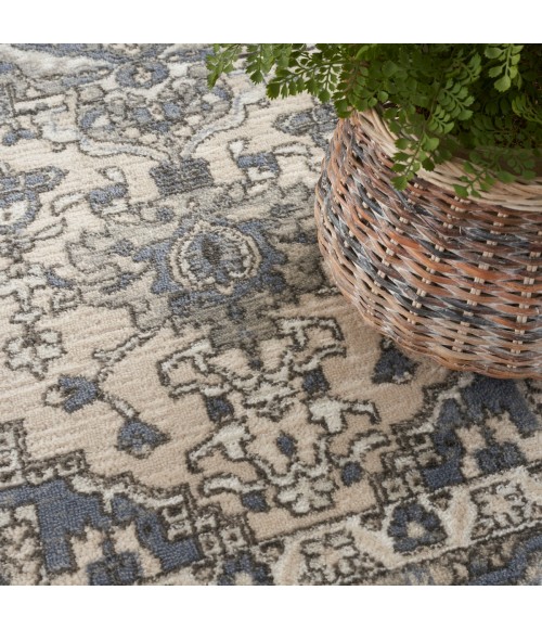 Nourison Concerto Ivory Blue CNC05 5 ft. 3 in. X 7 ft. 3 in. Rect. Rug