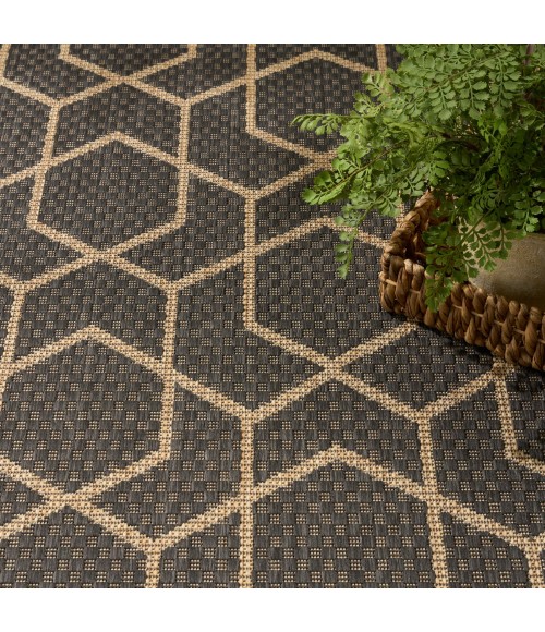 Nourison Horizon Indoor/Outdoor Charcoal HOZ01 9 ft. X 12 ft. Rect. Rug