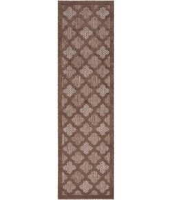 Nourison Easy Care Brown NES01 2 ft. 2 in. X 10 ft. Rect. Rug