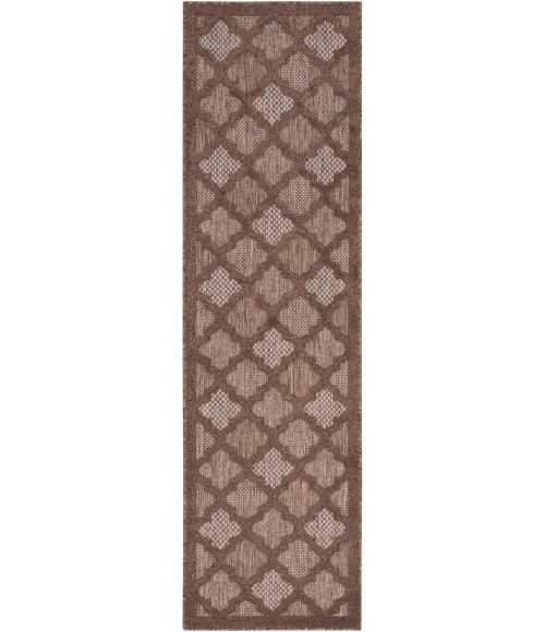 Nourison Easy Care Brown NES01 2 ft. 2 in. X 10 ft. Rect. Rug