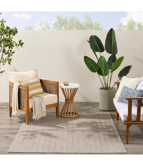 Nourison Horizon Indoor/Outdoor Grey HOZ02 5 ft. X 7 ft. Rect. Rug