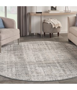 Nourison Nyle Ivory Blue NYE06 7’10” X Round Rug
