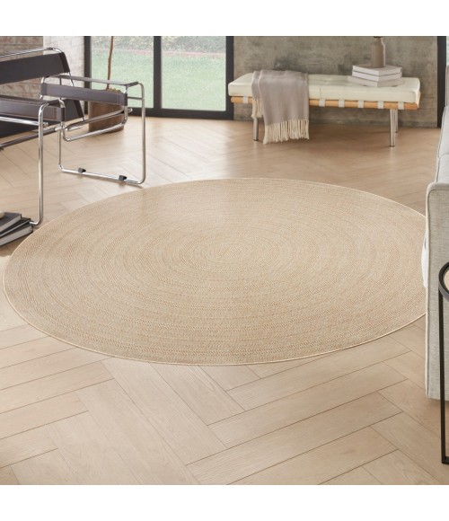 Nourison Tulum Cream TLM04 8 ft. X Round Rug