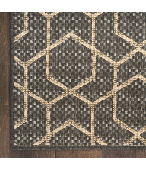 Nourison Horizon Indoor/Outdoor Charcoal HOZ01 5 ft. X 7 ft. Rect. Rug