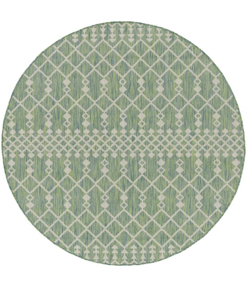 Nourison Positano Blue Green POS02 8 ft. X Round Rug