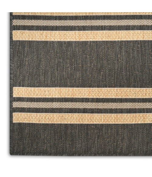 Nourison Horizon Indoor/Outdoor Charcoal HOZ05 6 ft. x 9 ft. Rect. Rug