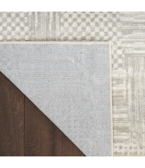 Nourison Glam Silver Grey GLM09 3 ft. 11 in. X 5 ft. 11 in. Rect. Rug