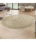 Nourison Tulum Taupe Olive TLM05 8 ft. X Round Rug