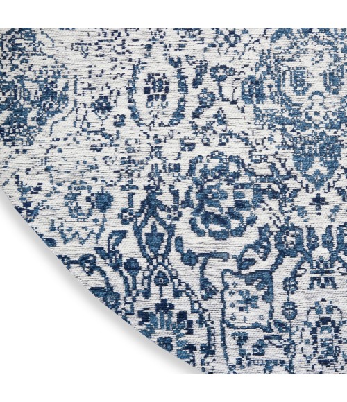 Nourison Damask Iory Navy DAS06 4 ft. x Round Rug