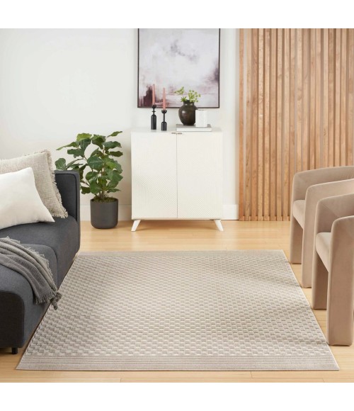 Nourison Care Free Beige CAF02 6 ft. Rect. Rug