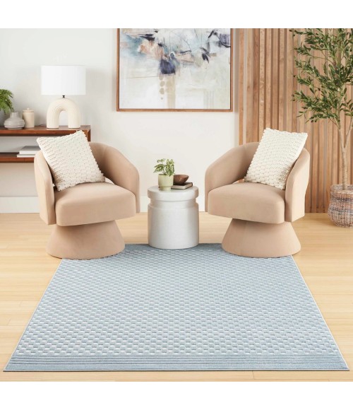 Nourison Care Free Blue CAF02 6 ft. Rect. Rug