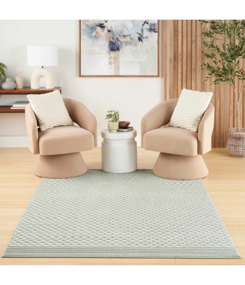 Nourison Care Free Green CAF02 8 ft. X 10 ft. Rect. Rug