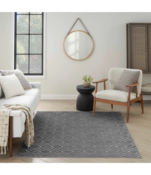 Nourison Care Free Grey CAF03 9 ft. X 12 ft. Rect. Rug