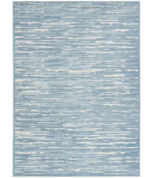 Nourison Care Free Blue CAF04 4 ft. X 6 ft. Rect. Rug