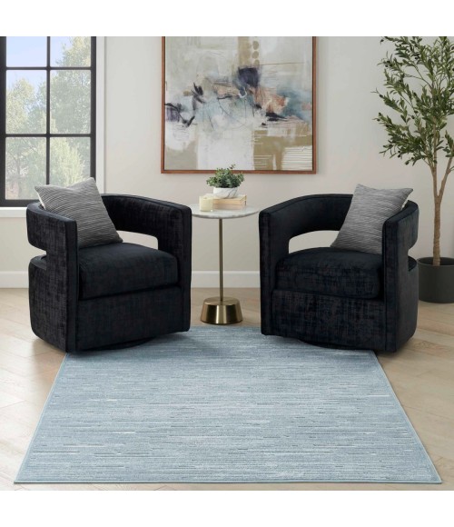 Nourison Care Free Blue CAF04 4 ft. X 6 ft. Rect. Rug