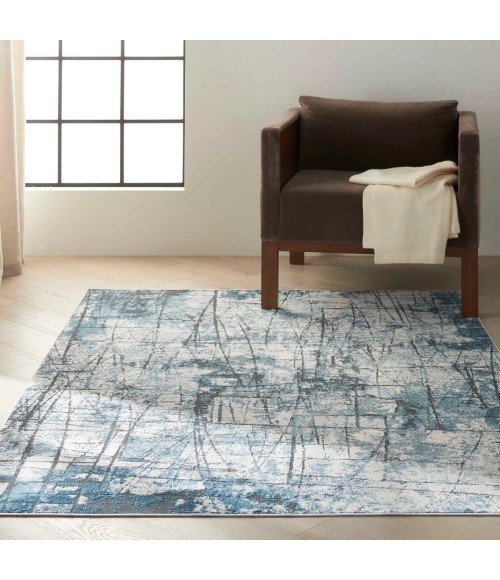 Calvin Klein CK970 Vapor Grey Blue CK972 8 ft. X 10 ft. Rect. Rug