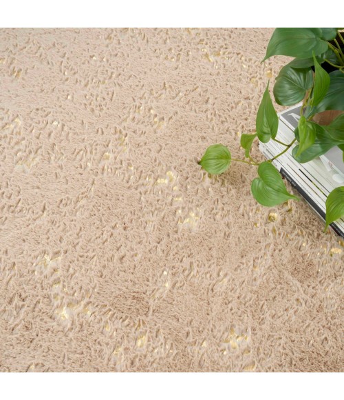 Nourison Cozy Shimmer Beige Gold CSH01 8 ft. X 10 ft. Rect. Rug