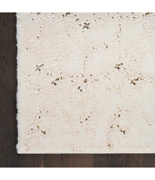 Nourison Cozy Shimmer Ivory Gold CSH01 8 ft. X 10 ft. Rect. Rug