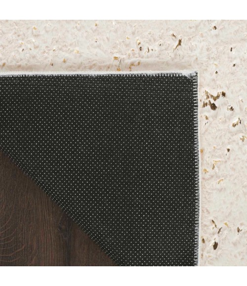 Nourison Cozy Shimmer Ivory Gold CSH01 8 ft. X 10 ft. Rect. Rug