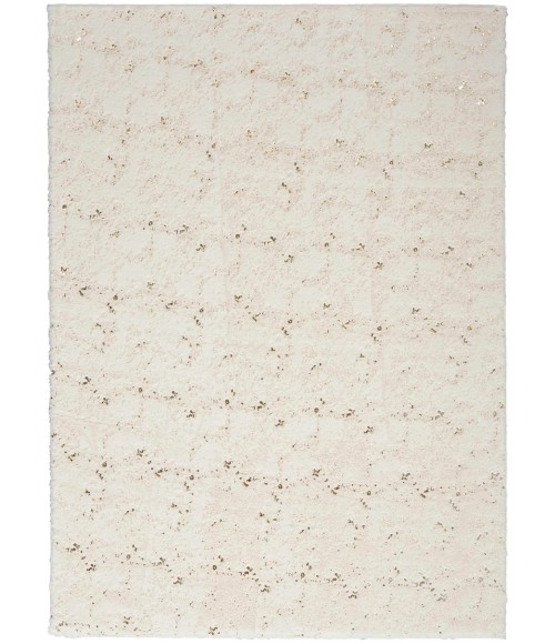 Nourison Cozy Shimmer Ivory Gold CSH01 8 ft. X 10 ft. Rect. Rug