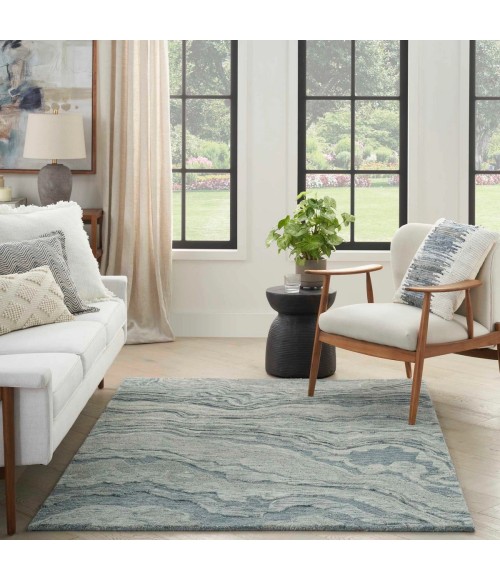 Nourison Graceful Blue GRU01 9 ft. X 12 ft. Rect. Rug