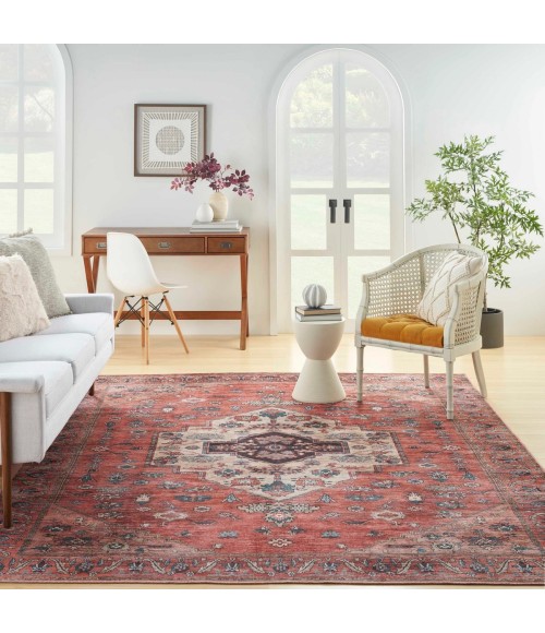 Nourison Grand Washables Rust Multicolor GRW03 8 ft. X 10 ft. Rect. Rug