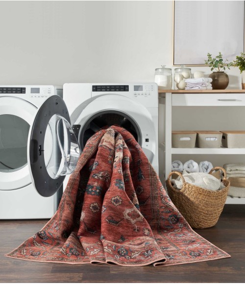 Nourison Grand Washables Rust Multicolor GRW03 8 ft. X 10 ft. Rect. Rug