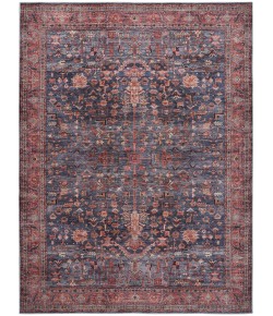 Nourison Brilliance Machine Washable Navy Brick WSB02 5 ft. 3 in. X 7 ft. 3 in. Rect. Rug