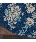 Nourison Tranquil Round Area Rug TRA09-Navy/Light Blue