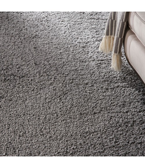 Nourison Luxurious Shag Grey LXR05 6 ft. 7 in. X 9 ft. 2 in. Rect. Rug