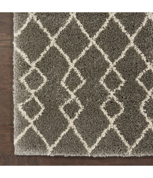 Nourison Geometric Shag Silver GOS01 2 ft. 2 in. X 7 ft. 6 in. Rect. Rug
