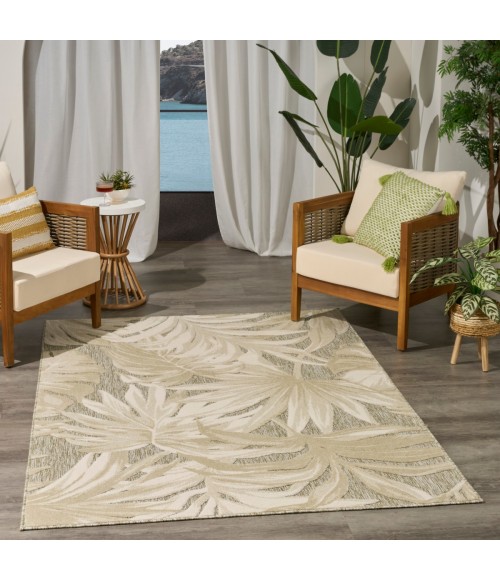 Nourison Aloha Ivory Sage ALH43 5 ft. 3 in. X 7 ft. 5 in. Rect. Rug
