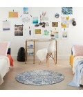 Nourison Damask Iory Navy DAS06 4 ft. x Round Rug