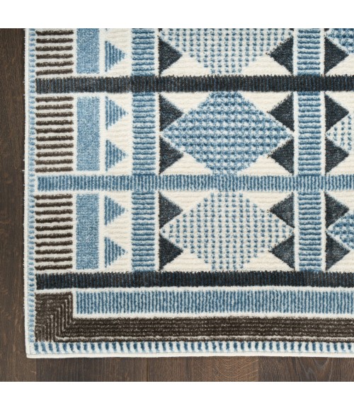 Nourison Nordic Blue NRC06 5 ft. X 7 ft. Rect. Rug