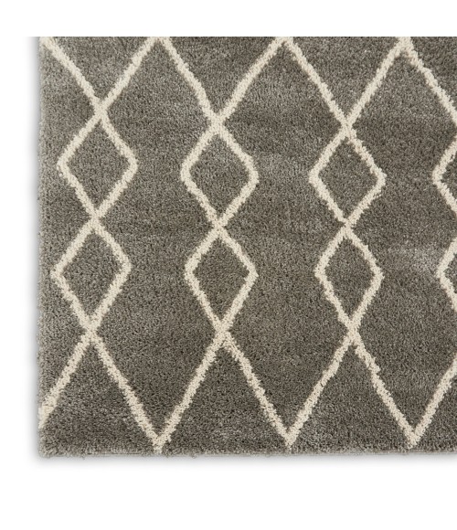 Nourison Geometric Shag Silver GOS01 7 ft. 10 in. X 9 ft. 10 in. Rect. Rug