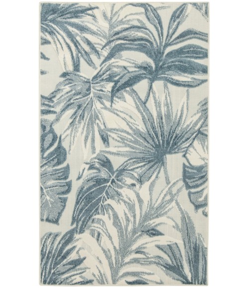 Nourison Aloha Ivory Blue ALH43 2 ft. 8 in. X 4 ft. Rect. Rug