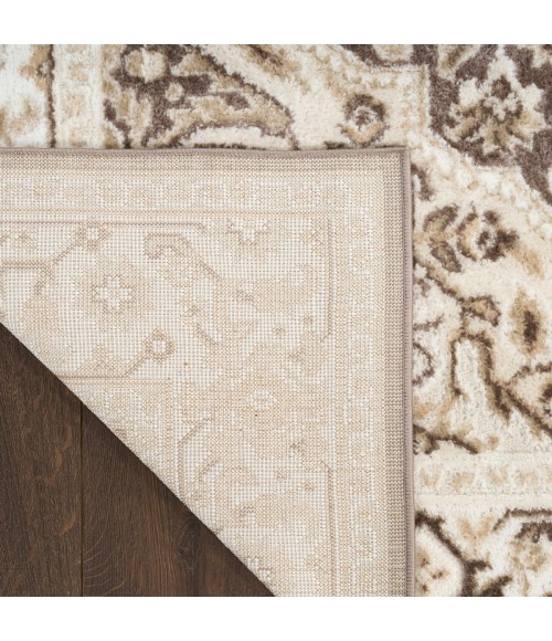 Nourison Dekor Brown Ivory DEK08 4 ft. X 6 ft. Rect. Rug