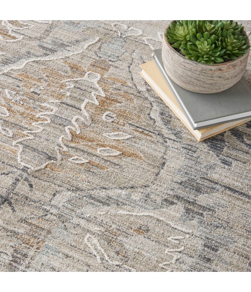 Nourison Lynx Ivory Taupe LNX02 8 ft. X Round Rug