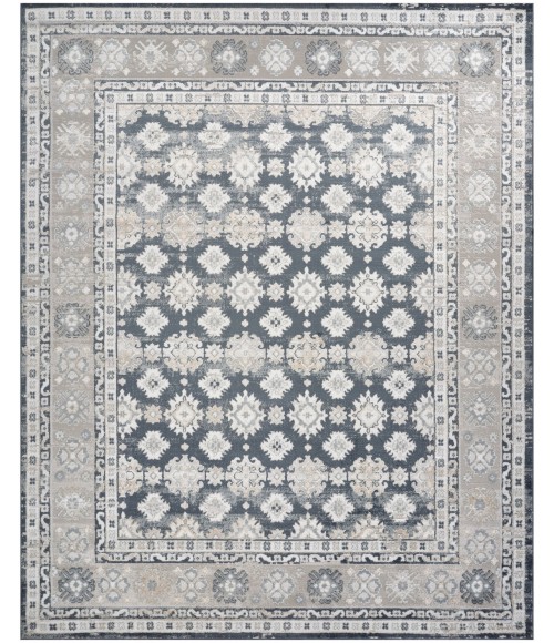 Nourison Dekor Grey Navy DEK02 7 ft. 10 in. X 9 ft. 10 in. Rect. Rug