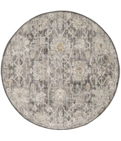 Nourison Oushak Home Charcoal OUS01 4 ft. X Round Rug
