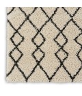 Nourison Geometric Shag Ivory/Charcoal GOS01 2 ft. 2 in. X 3 ft. 9 in. Rect. Rug