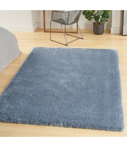 Nourison Luxurious Shag Light Blue LXR05 4 ft. X 6 ft. Rect. Rug