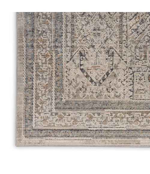 Nourison Nyle Ivory/Grey/Blue Rug NYE01 2 ft. 3 in. X 12 ft. Rect. - Rugs Town Nourison Nyle Ivory/Grey/Blue NYE01 2 ft. 3 in. X 12 ft. Rect. Rug