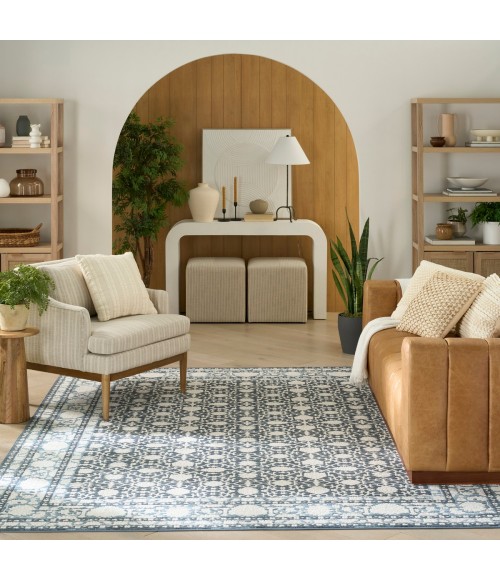 Nourison Grace Blue GCE01 7 ft. 10 in. X 9 ft. 10 in. Rect. Rug